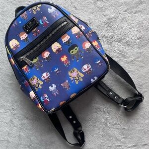 Loungefly Marvel The Avengers Endgame Chibi Allover Print Mini Backpack Bag